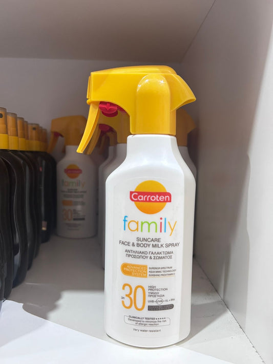 Carroten Family Suncare Face and Body Milk Spray SPF30 270ml