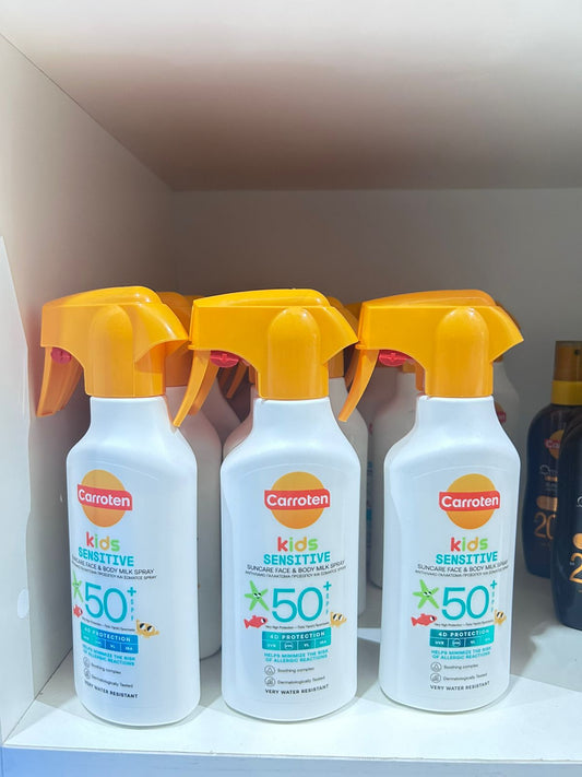 Carroten Kids Sensitive Suncare Face and Body Milk Spray SPF50 270ml