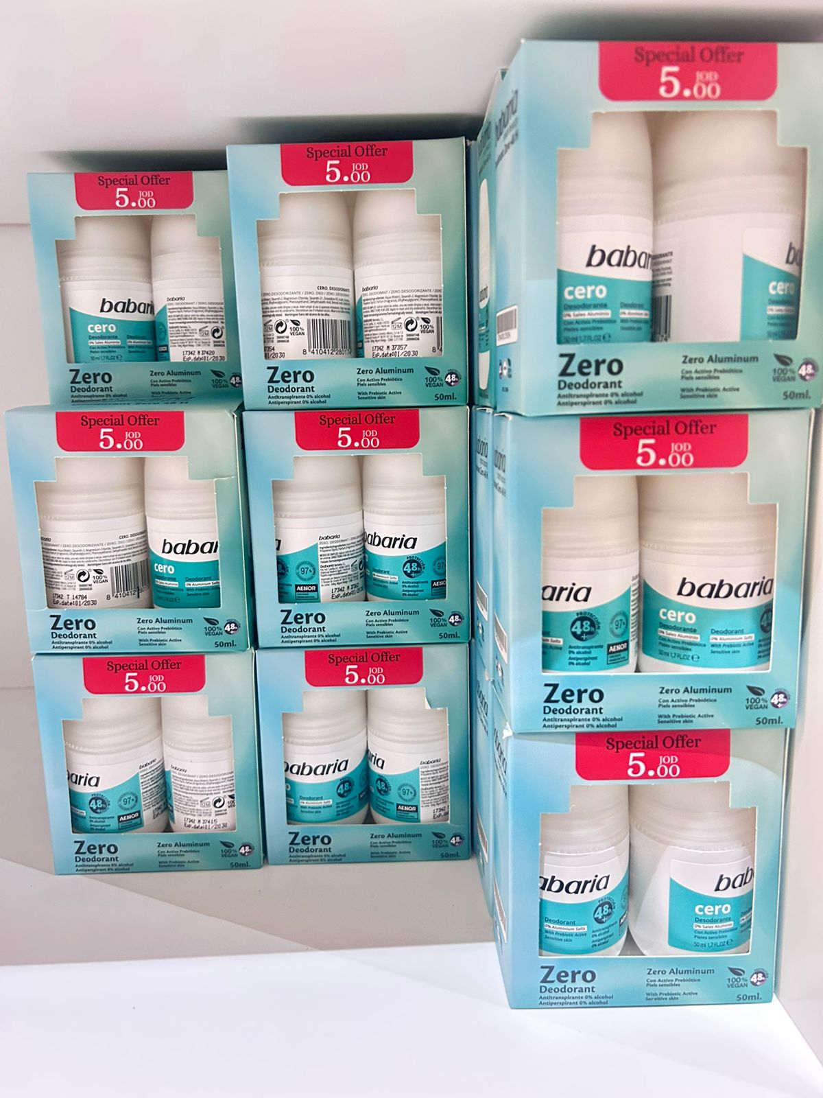 Babaria ZERO Deodorant Offer 1+1 50ml