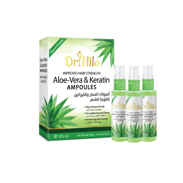 Dr Hilo Aloe Vera & Keratin Ampoules for stimulating hair growth and increasing density 35mlx3