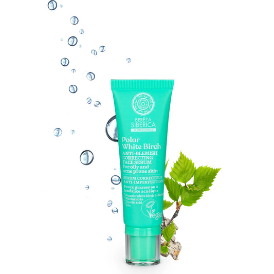 Natura Siberica Polar White Birch Anti-Blemish Correcting Face Serum, for oily & acne prone skin 30 ml