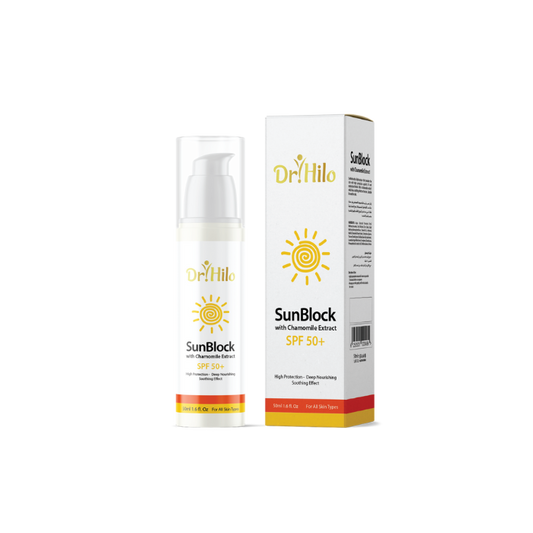 Dr Hilo Sunblock Cream with high protection SPF50, supported with vitamins and chamomile 50ml