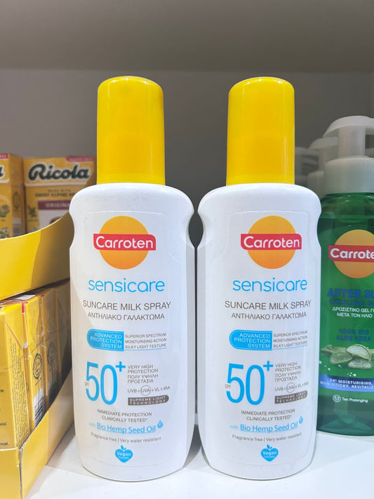 Carroten Sensicare Suncare Face and Body Milk Spray SPF50 200ml
