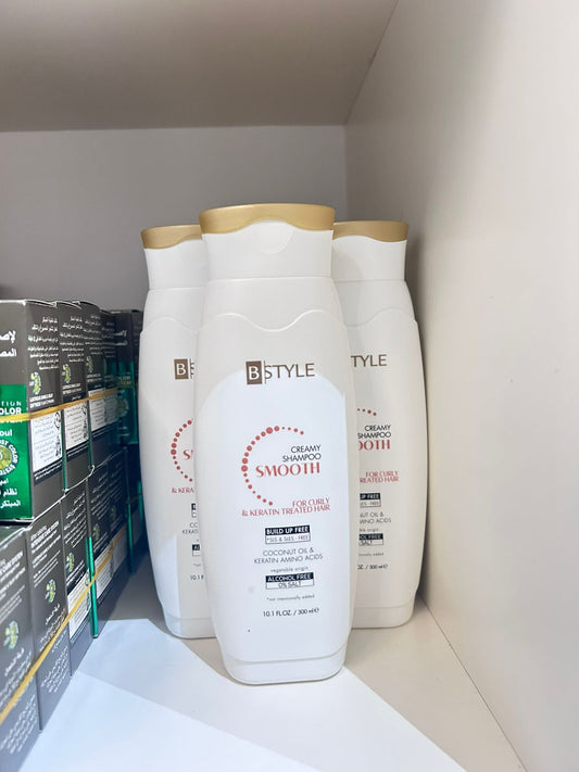 BStyle Creamy Smooth Shampoo for Curly & Keratin Treated Hair 300ml